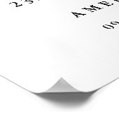 Poster Notre histoire d'amour faux mariage date signe (Coin)