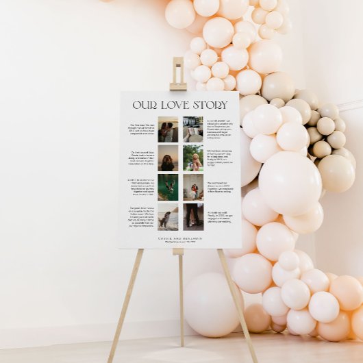 Poster Notre histoire d'amour mariage signe modèle avec p