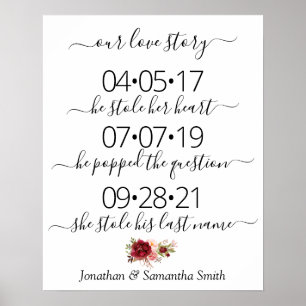 Poster Notre histoire d'amour Meilleur jour oui jour mari