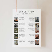 Poster Notre histoire d'amour signe mariage avec photos