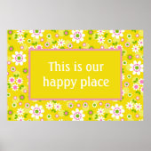 Poster Notre Joyeux Lieu Retro Fleurs Modes (Devant)