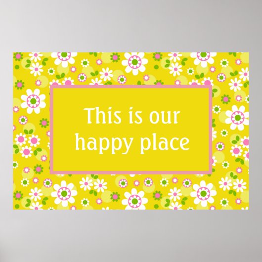 Poster Notre Joyeux Lieu Retro Fleurs Modes (Devant)