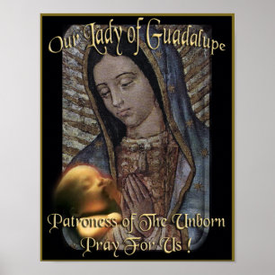 Poster Notre Madame de la patronesse de Guadalupe du à