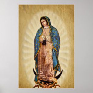 Poster Notre Madame d'image de dévotion de Guadalupe