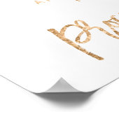 Poster Notre Mariage A Un Open Bar Sign Gold Foil Effet (Coin)