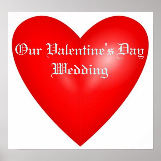 Poster Notre mariage de la Saint-Valentin (Devant)