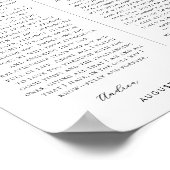 Poster Notre Mariage Vows Monogramme 1er anniversaire Cad (Coin)