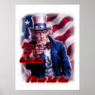 Poster Notre oncle Sam patriotique sur un