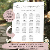 Poster Notre Panneau de Plan de Table de Mariage pour les