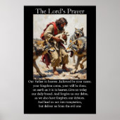 Poster Notre Père Bon Pasteur Protégeant l'Agneau Loups (Devant)