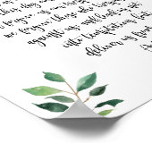 Poster Notre Père Prière chrétienne Imprimer Calligraphie (Coin)