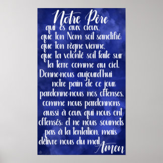 Poster Notre Père (prière du Seigneur en français)