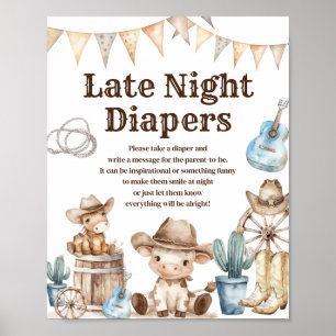 Poster Notre Petit Cowboy Wild West Late Night Diaper
