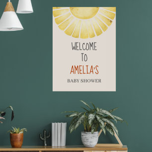 Poster Notre Petit Rayon de Soleil Baby Shower