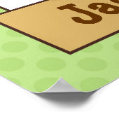 Poster Notre Petit Singe Art Imprimer Nom Personnalisé (Coin)