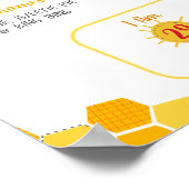 Poster Notre petite abeille de miel 1er anniversaire Jalo (Coin)