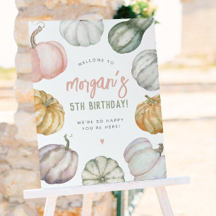 Poster Notre Petite Citrouille Cute Boho fête d'anniversa