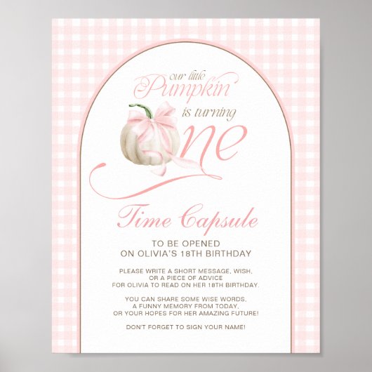 Poster Notre petite citrouille signe de capsule temporell (Devant)