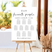 Poster Notre plan de table de mariage à 10 tables