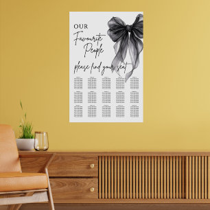 Poster Notre Plan de Table de Mariage des Personnes Préfé