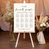 Poster Notre plan de table de mariage pour 12 tables