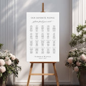 Poster Notre plan de table préféré jusqu'à 20 tables