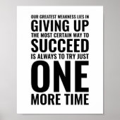 Poster Notre plus grande faiblesse | Devis motivationnel (Devant)