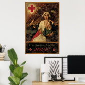 Poster Notre plus grande mère rejoint la Croix Rouge (Bureau à domicile)