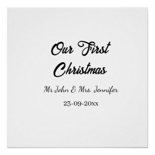 Poster Notre premier Noël, M. et Mme, nom du couple date