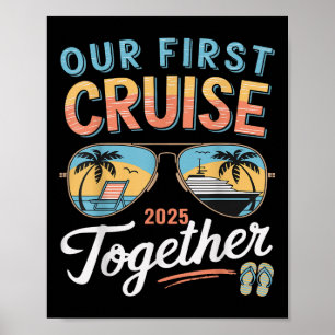 Poster Notre première croisière 2025 ensemble jeune coupl
