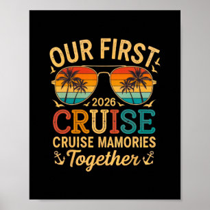 Poster Notre première croisière ensemble 2026 Famille Cou