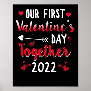 Poster Notre première Saint Valentin Ensemble 2022 Couple