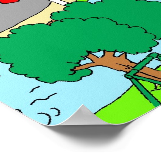 Poster Notre quartier animé (Coin)