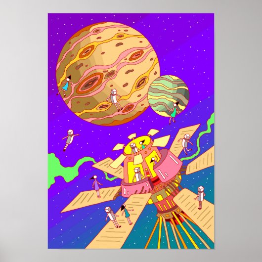 Poster Notre station spatiale. (Devant)