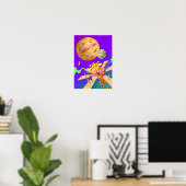 Poster Notre station spatiale. (Bureau à domicile)