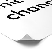 Poster Notre terre est confrontée à un changement climati (Coin)