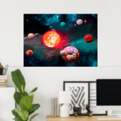 POSTER NOTRE TERRE ET SES VOISINS (Bureau à domicile)