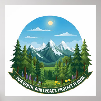 Poster Notre Terre & Patrimoine Nature Paysage Éco Sensib