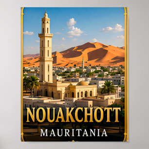Poster Nouakchott Côte Désertique et Esprit Saharien