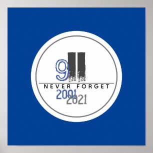 Poster N'oubliez jamais 911 Grey World Trade Centre