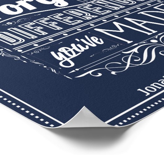 Poster N'oubliez jamais la différence que vous avez faite (Coin)