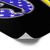 Poster N'oubliez jamais le 11 septembre Ruban jaune (Coin)