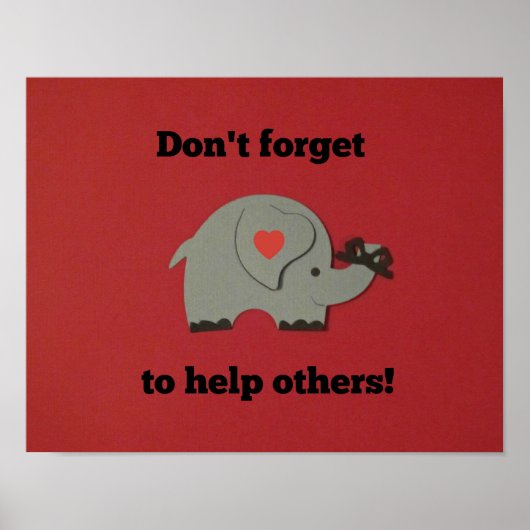 Poster N'oubliez pas d'aider les autres ! (Devant)