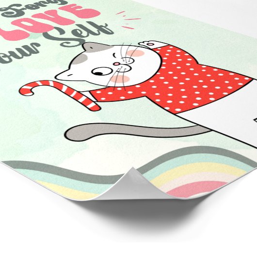 Poster N'oubliez pas d'aimer votre moi, Citation de Noël (Coin)