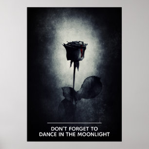 Poster N'oubliez pas de danser dans le Rose noir au clair