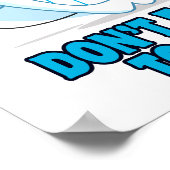 Poster n'oubliez pas de passer la soie dentaire flossante (Coin)