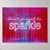 Poster n'oubliez pas de scintiller l'affiche rouge et vio (Devant)