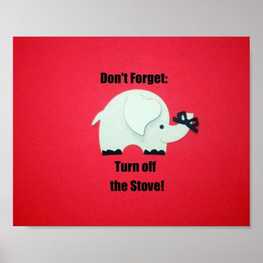 Poster N'oubliez pas : Éteins la cuisinière ! (Devant)