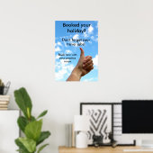 Poster : N'oubliez pas vos bocaux de voyage (Bureau à domicile)