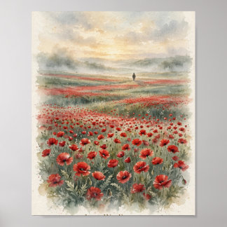Poster N'oublions jamais les coquelicots de la commémorat